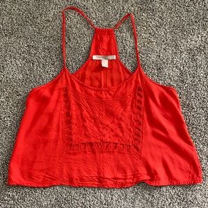 Forever 21 Red Cropped blouse size small